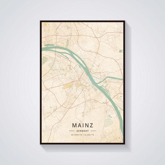 Quadro su tela Mappa di Mannheim