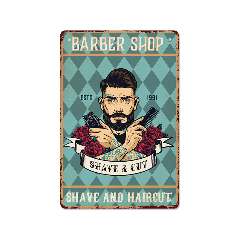 Poster barbiere vintage