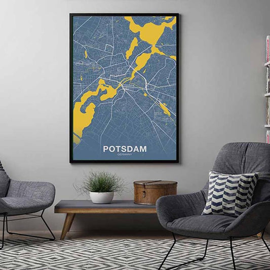 Poster Mappa mondiale astratta
