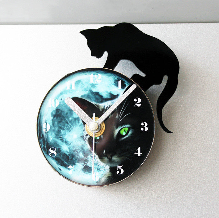 Orologio da parete Gatto nero 3D