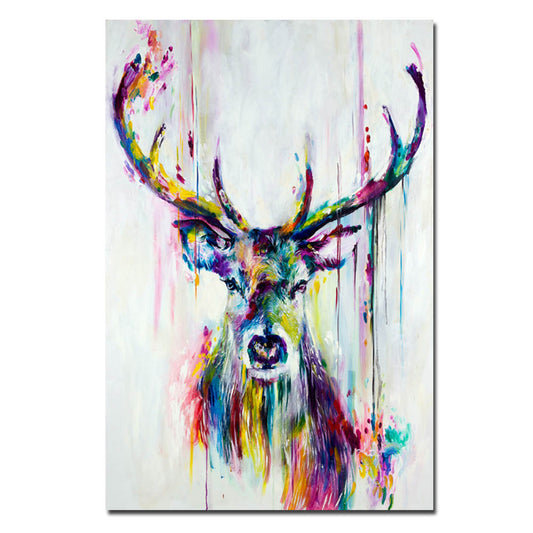 Quadro su tela Cervo multicolore