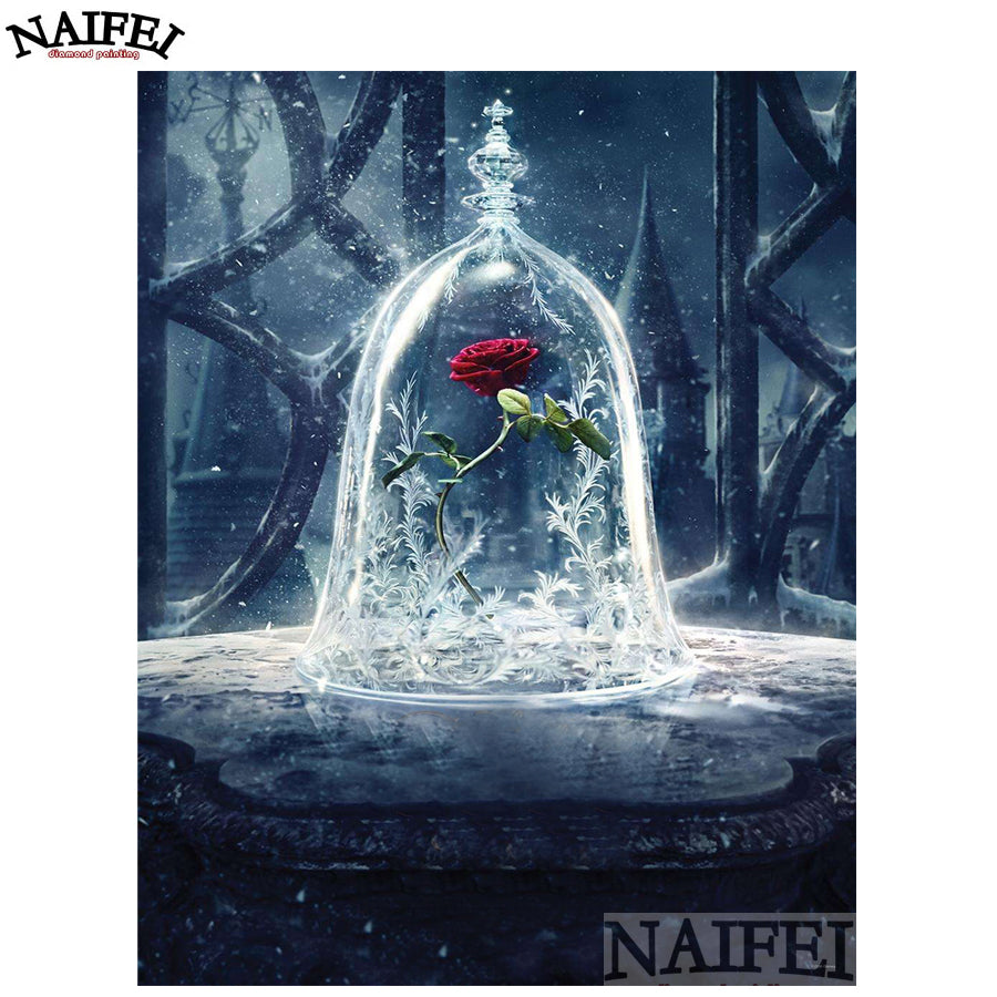 Quadro diamond painting rose