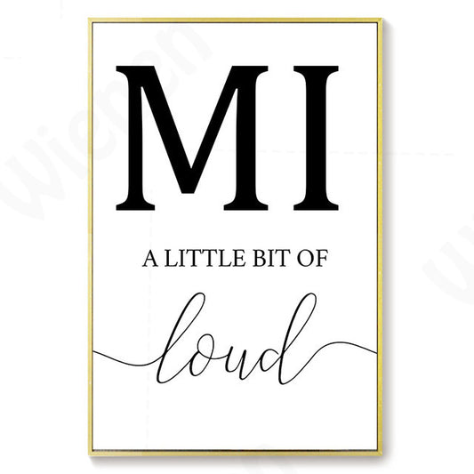 Quadro su tela Lettere e parole minimaliste
