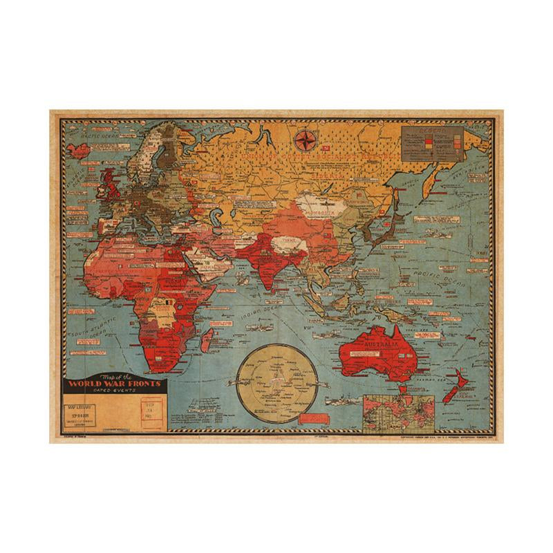 Poster mappa del mondo vintage