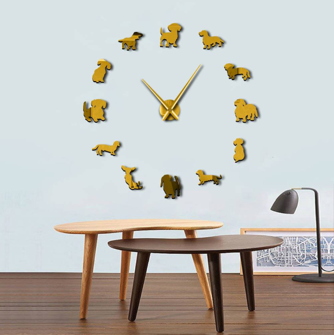 Orologio da parete Silhouette dodici cani