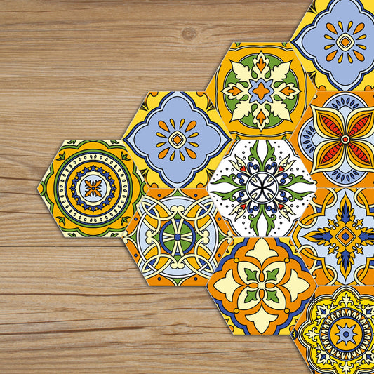 Adesivo murale Mandala geometrici esagonali