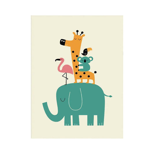Quadro su tela Animali impilati