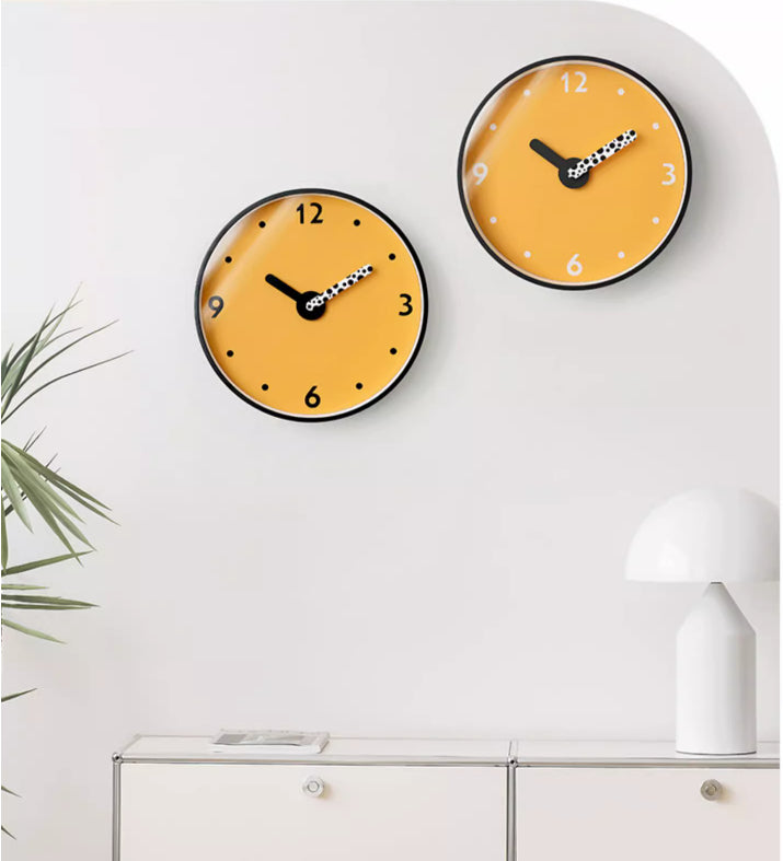 Orologio da parete Colore giallo pois