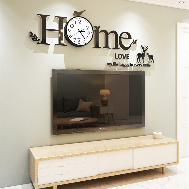 Orologio da parete Lettering home cervi
