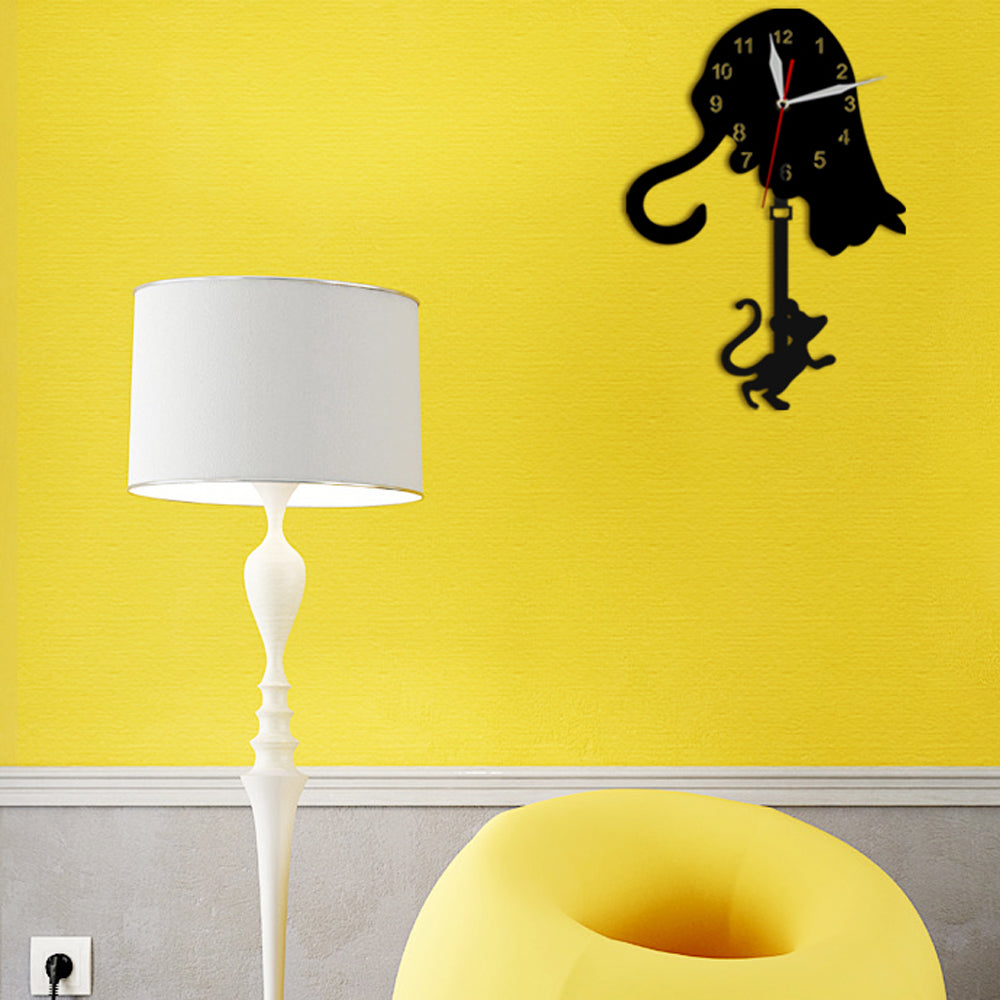 Orologio da parete Silhouette elefante