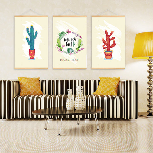 Quadro su tela Cactus ad acquerello