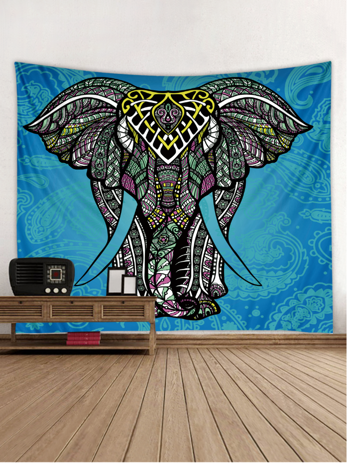 Arazzo elefante colorato