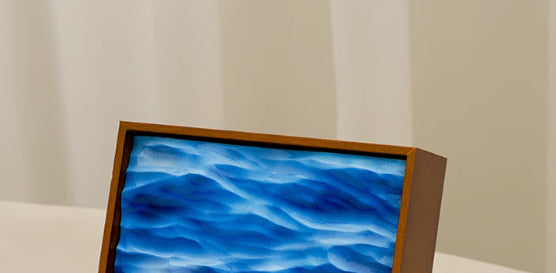 Quadro 3D tema mare blu