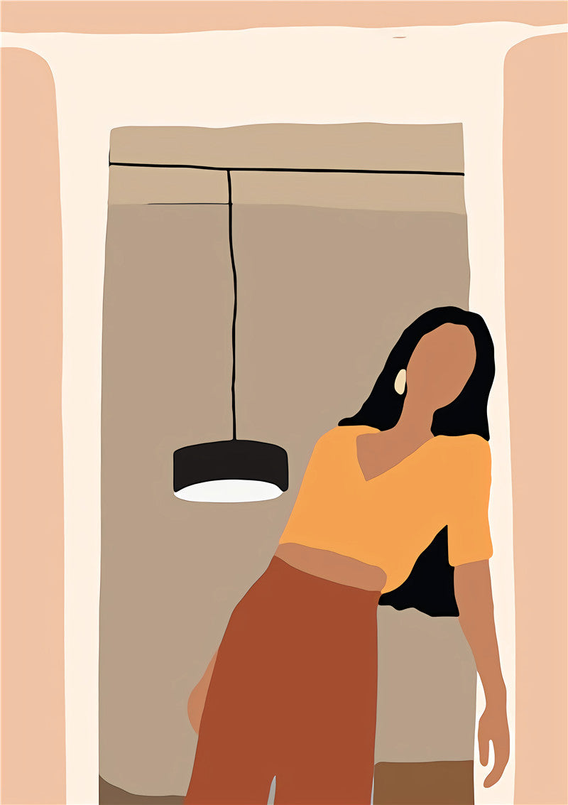 Adesivo murale Ragazza retrò