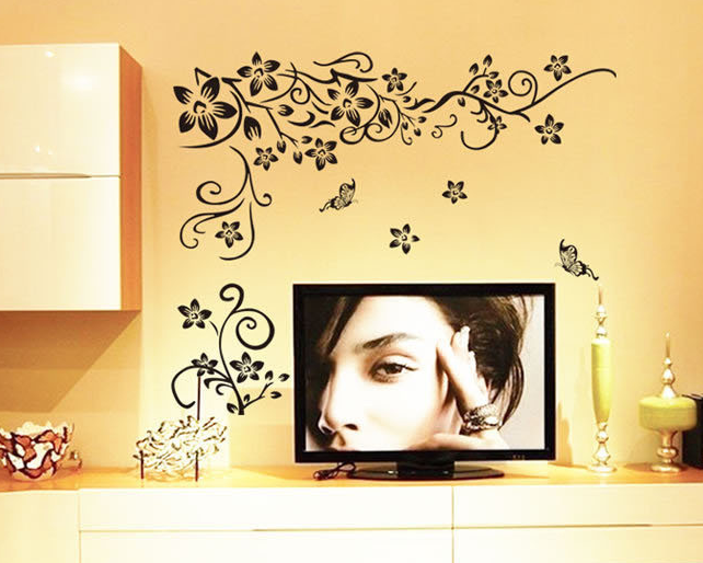 Sticker Farfalla Fiori