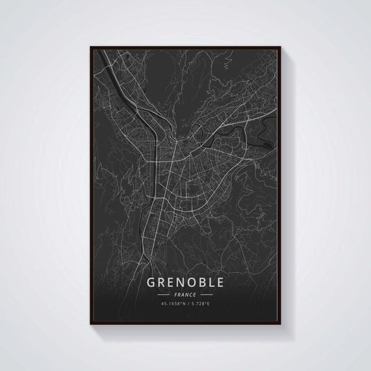 Poster Mappa di Lille Francia