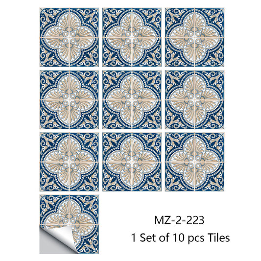 Adesivo murale Mattonelle marocchine blu bianche