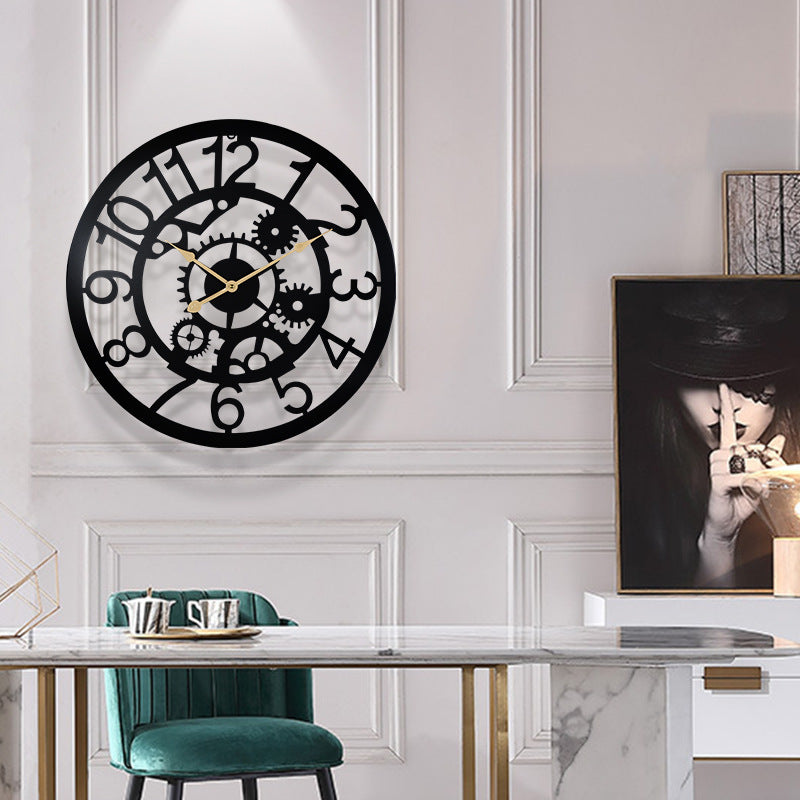 Orologio da parete Ingranaggi visibili industriale