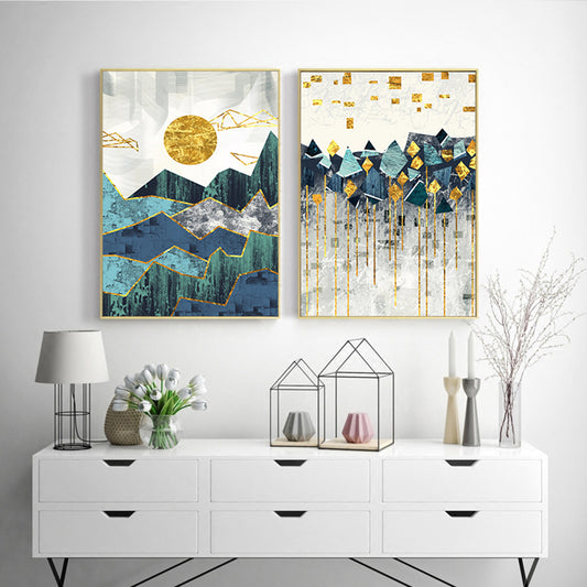 Quadro su tela Montagne geometriche