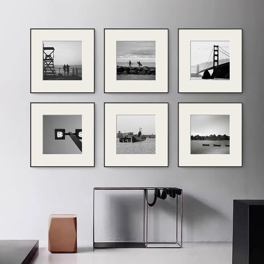 Quadro su tela Galleria fotografie bianco nero