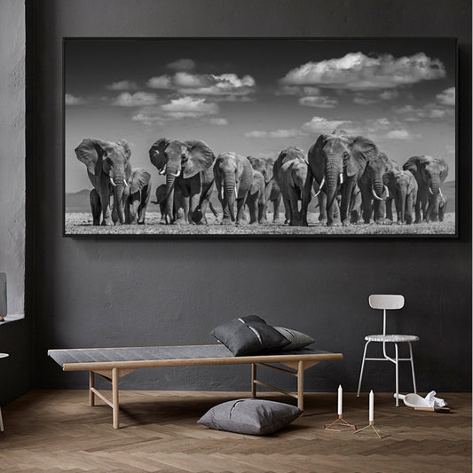 Quadro su tela Branco di elefanti