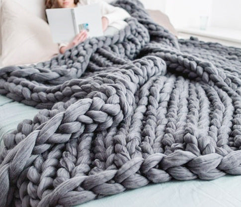 Coperta lana tessuta a mano