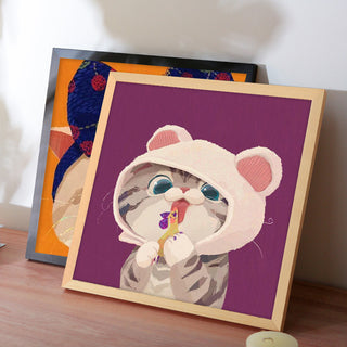 Quadro fai-da-te - Gatto cartoon