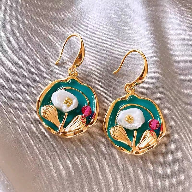 Orecchini Perla Fiori