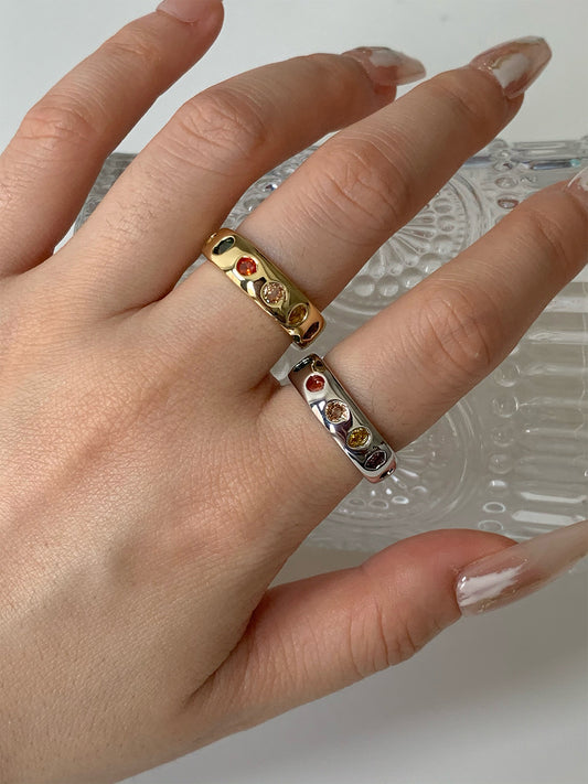 Anello Zircone Vintage