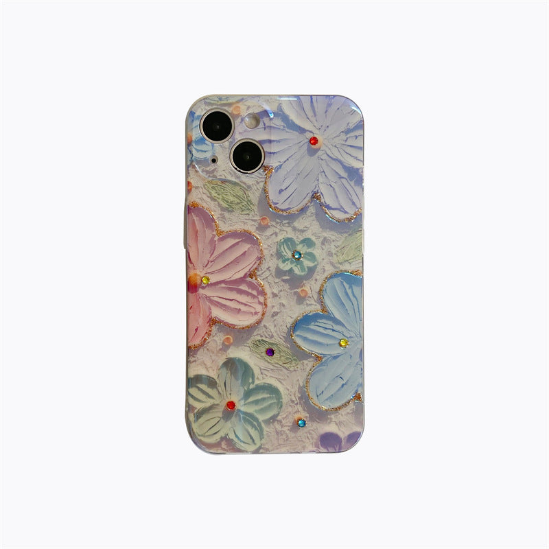 Custodia telefono fiori dipinti