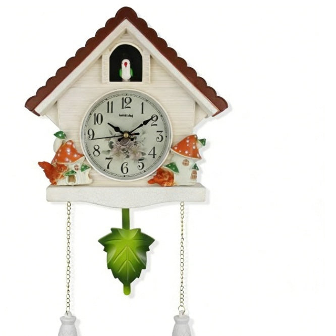 Orologio da parete Casetta cucù foglie