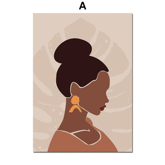 Quadro su tela Donna africana di profilo