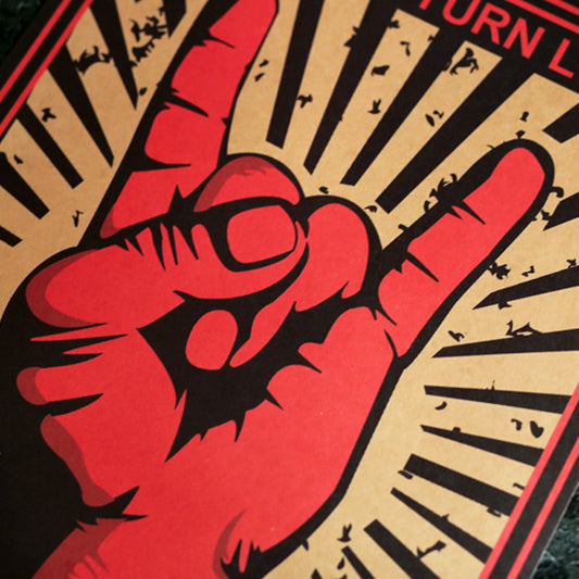 Poster Gesto rock retrò