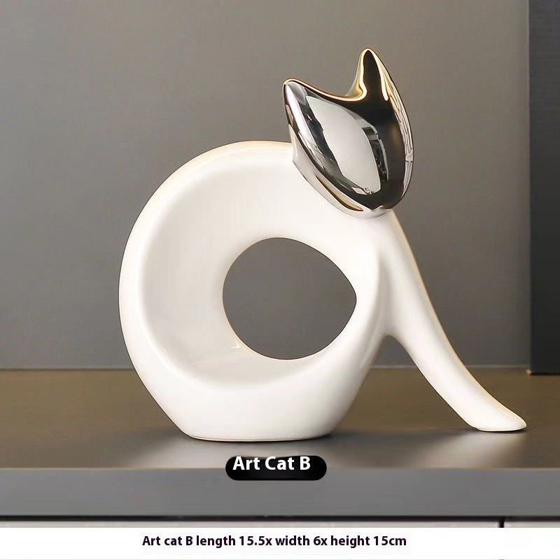 Gatto della fortuna ceramica