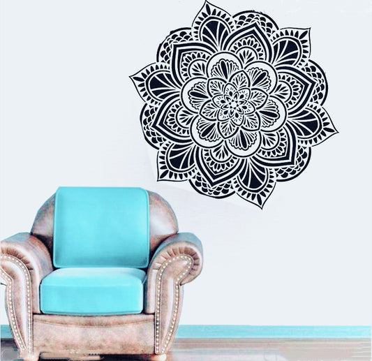 Adesivo murale Motivi geometrici e floreali bianchi