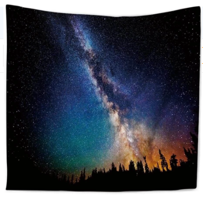 Arazzo Via Lattea e foresta
