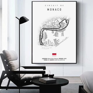 Quadro su tela Pista di Formula 1