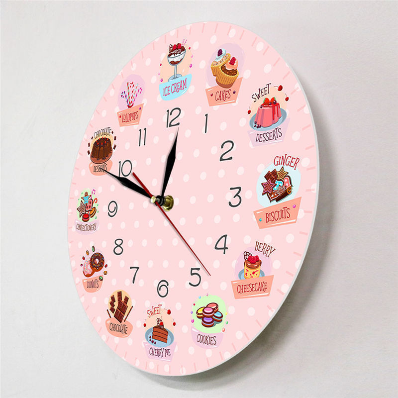 Orologio da parete Cupcake dolcetti rosa