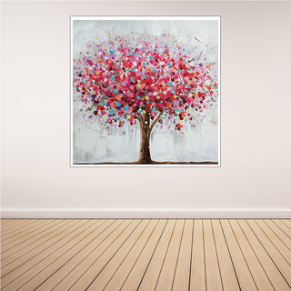 Dipinto albero rosso moderno