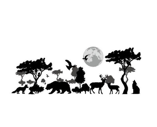 Adesivo murale Animali in foresta