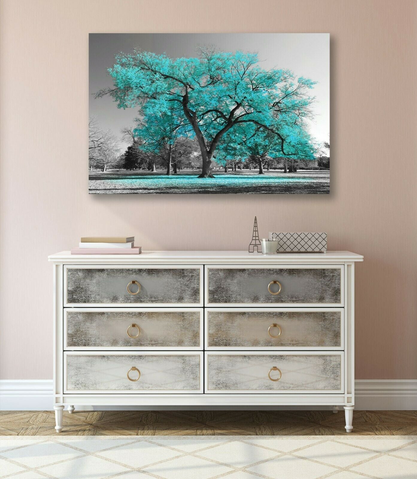 Quadro Albero Azzurro