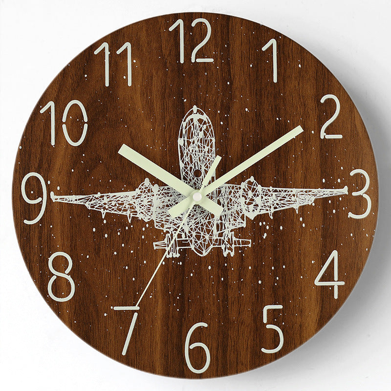 Orologio da parete Legno numeri neon