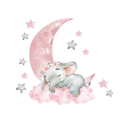 Adesivo murale Elefante e luna