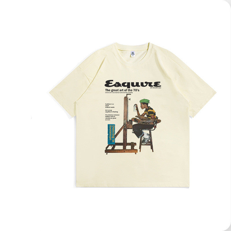 T-shirt Dipinto Retro