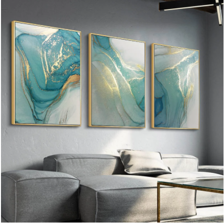 Quadro Astratto Effetto Liquido