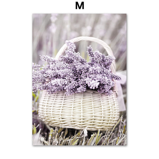 Quadro su tela Collezione di foto lavanda