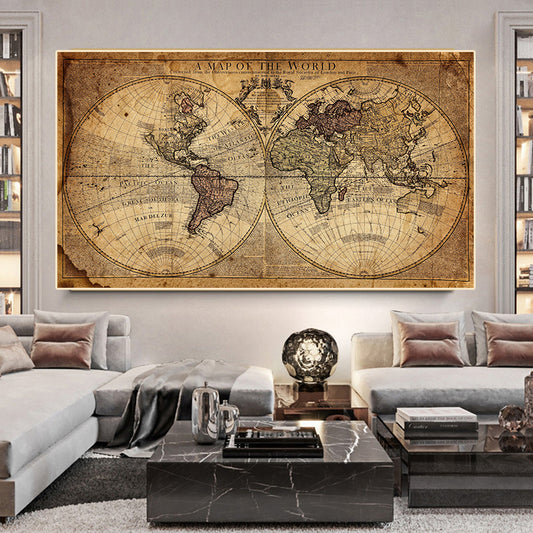 Quadro su tela Mappa del mondo antica