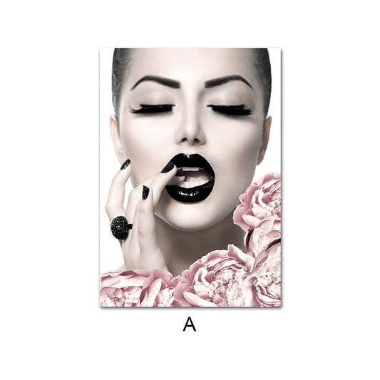Quadro su tela Eiffel rose rosa e lash o'clock