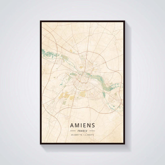 Quadro su tela Mappa di Besançon