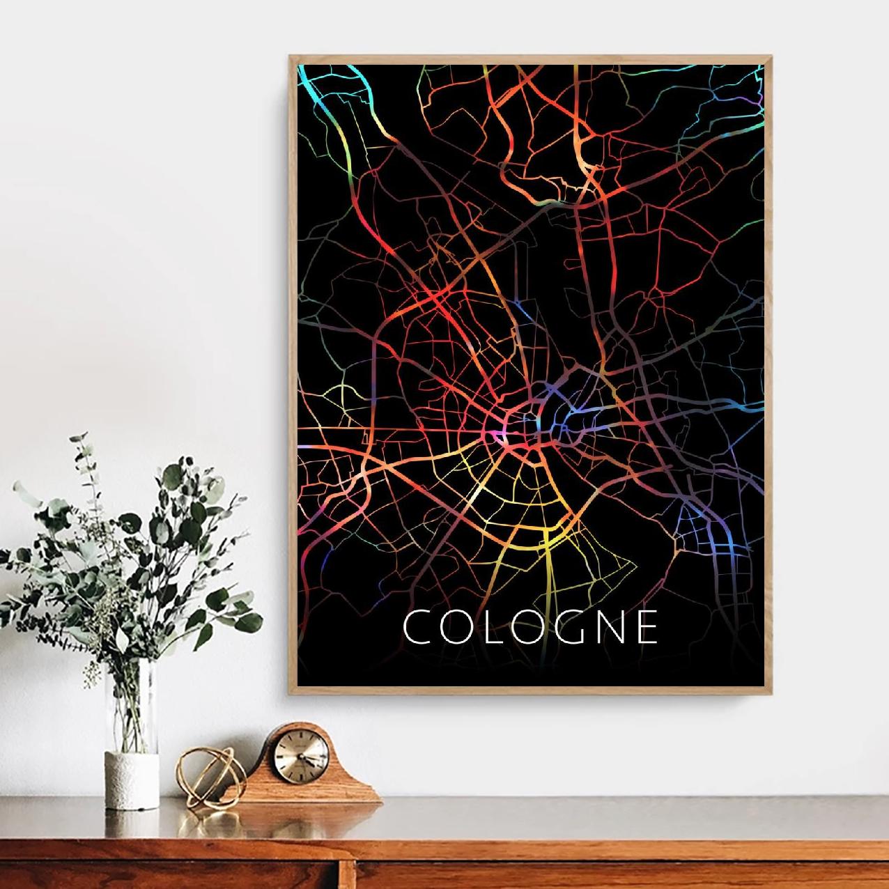 Quadro Mappa Acquarello